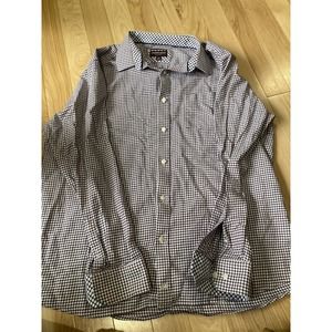 Johnston & Murphy XL Multicolor Checks Button-Up Long Sleeve Casual Men's Shirt